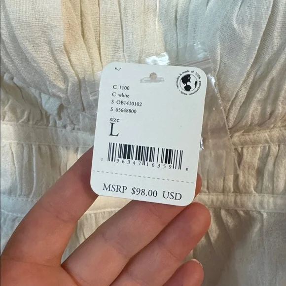 Free People Cream Long Sleeve Blouse - Picture 3 of 7